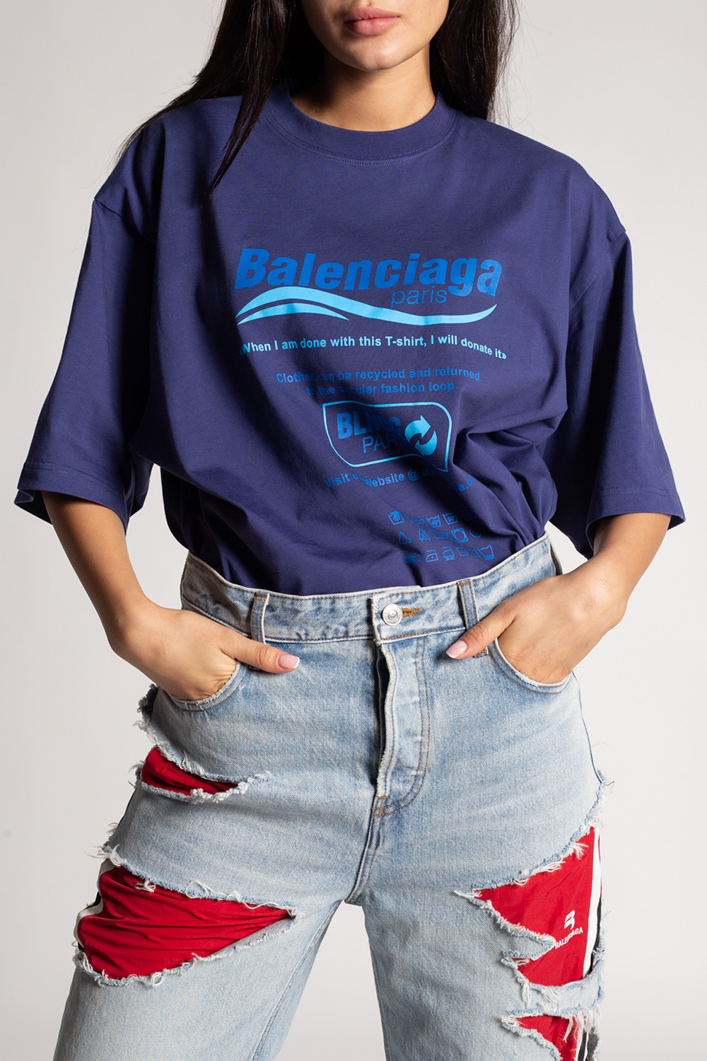 トップス BALENCIAGA 24AW COUTURE Tee Balenciaga Off-White Couture Boxy T-Shirt Balenciaga